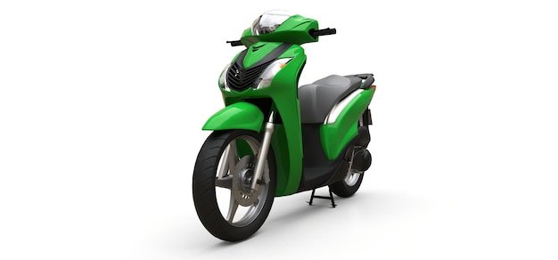 Green electric moped